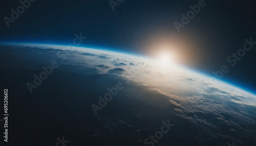 宇宙 地球 Sunrise over earth Generative AI