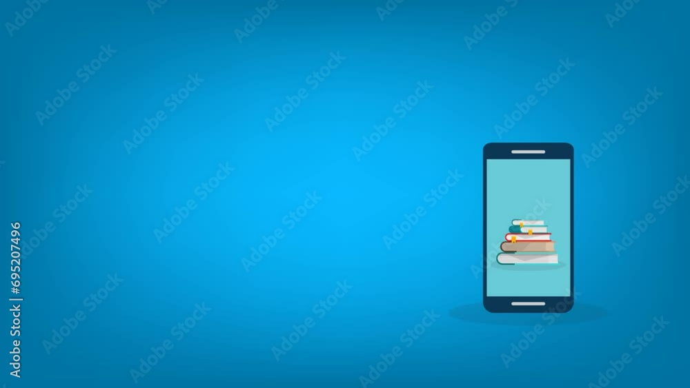 Audio book. HD animation of audio books concept. Audio book. HD animation of audio books concept.