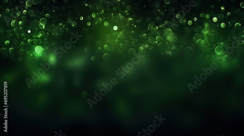 Abstract dark green bokeh Christmas background