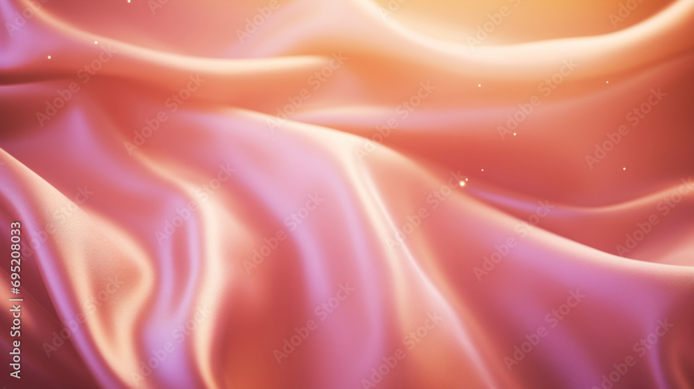Beautiful golden Valentine's day background with soft pastel pink silk and heart shape bokeh Beautiful golden Valentine's day background with soft pastel pink silk and heart shape bokeh