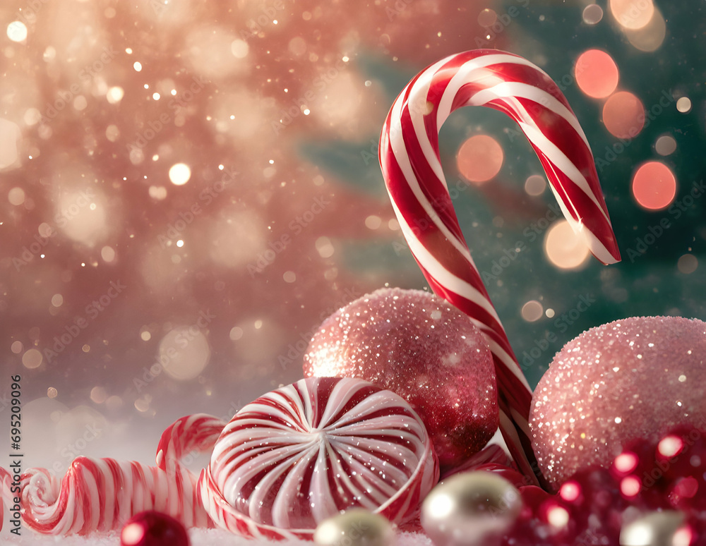 Fototapeta premium christmas canes