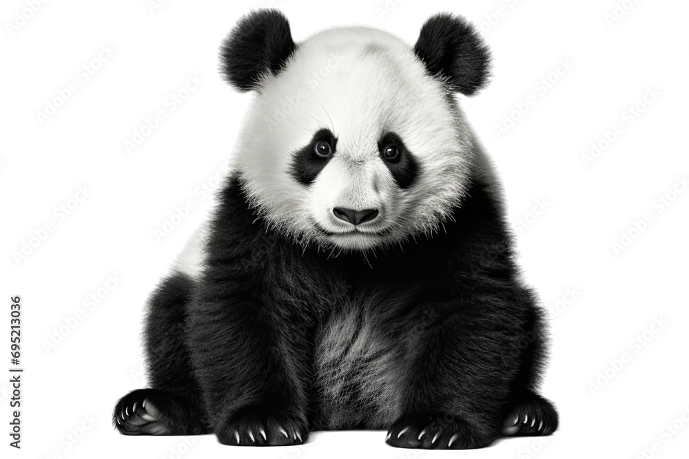 cute panda on isolated transparent background cute panda on isolated transparent background
