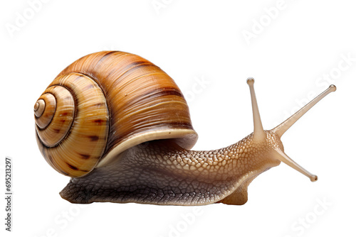 snail on isolated transparant background photo