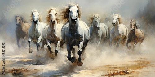 Running horses photo