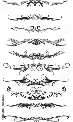 set of tatoo elements vector