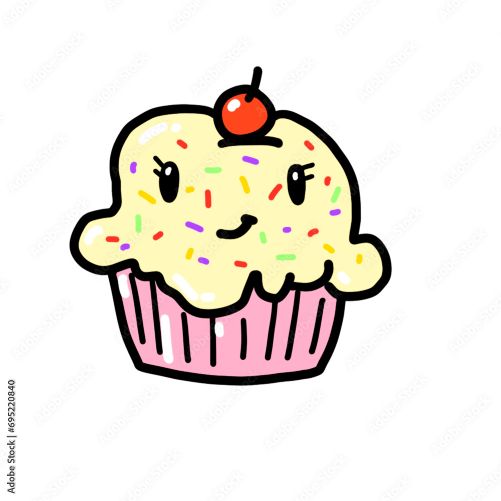 cupcake with cherry cupcake with cherry