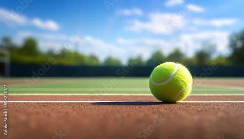 tennis ball on court