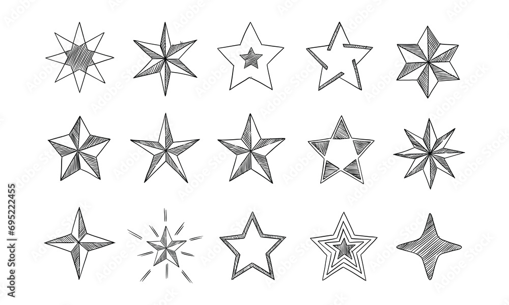 star handdrawn collection star handdrawn collection