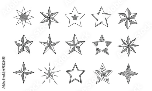 star handdrawn collection