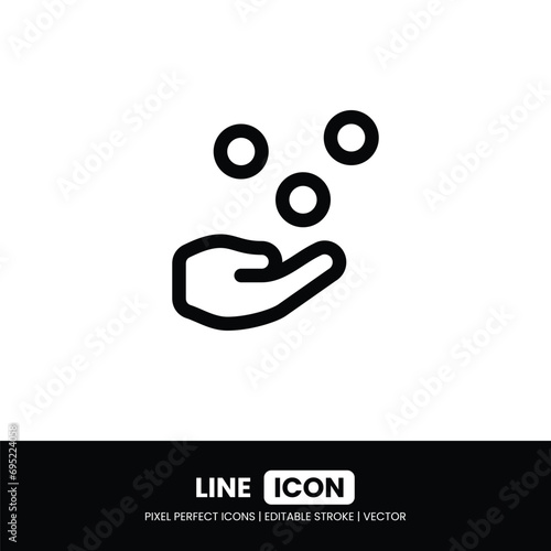 Donation icon pixel perfect | Vector outline illustration