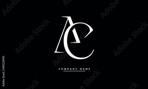 AC, CA, A, C Abstract Letters Logo Monogram