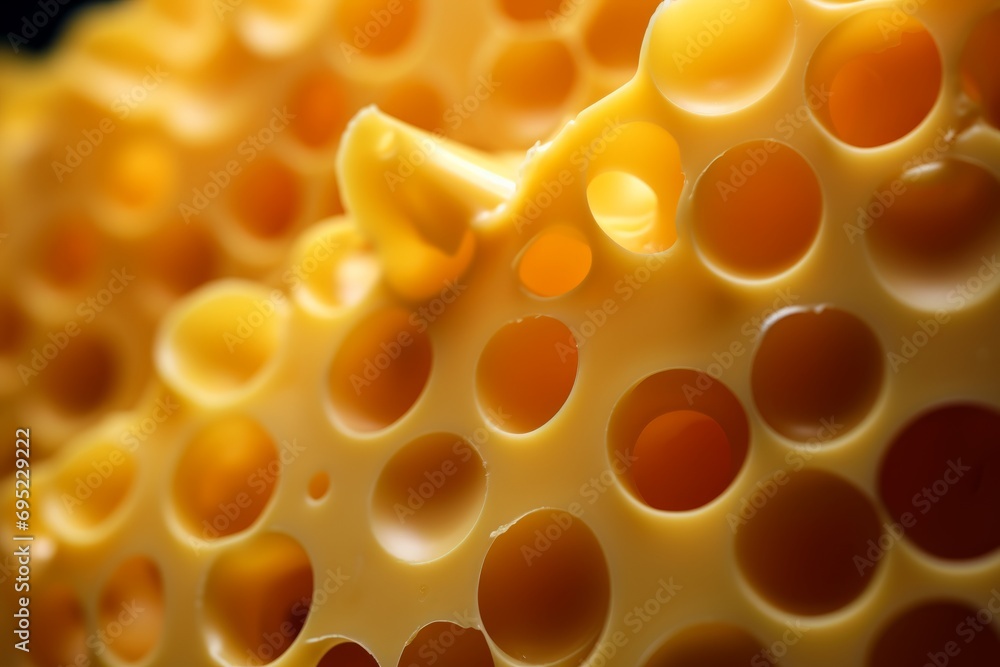 Cheese with Large Holes. A Fascinating Textured Pattern