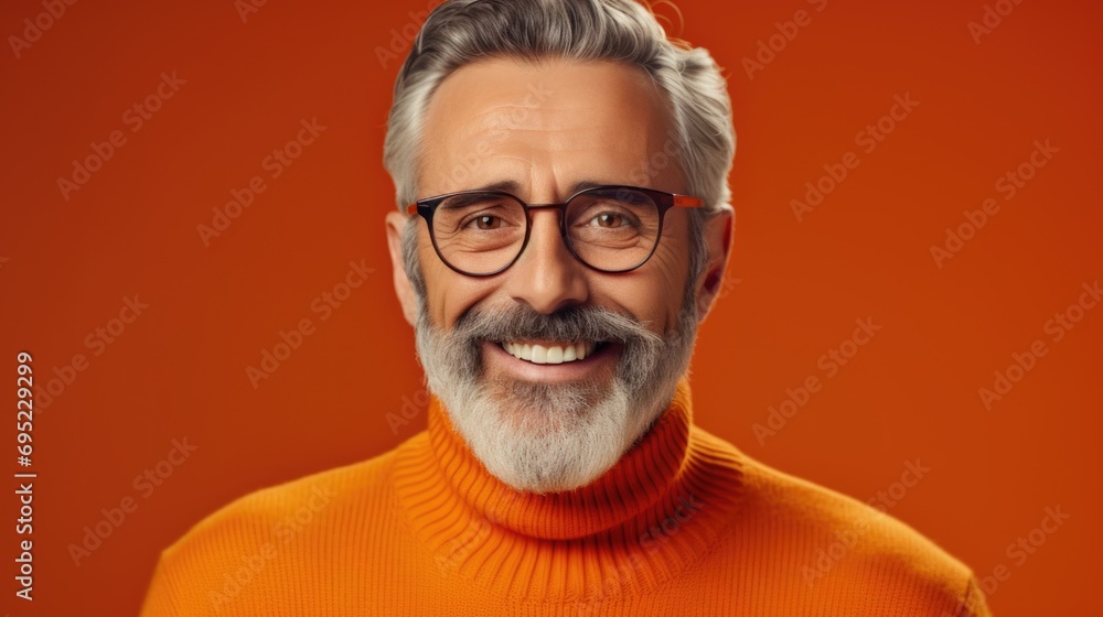 A man with a beard and glasses smiling. Perfect for professional profiles and business websites A man with a beard and glasses smiling. Perfect for professional profiles and business websites