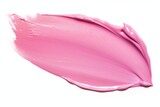 Pink lip gloss texture isolated on white background. Smudged cosmetic product smear. Make-up swatch product sample