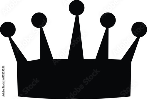 Big crowns. Crown icons. silhouette. luxury black crowns, in trendy flat style isolated on transparent background. Crown symbol for your web site design, logo, app, UI