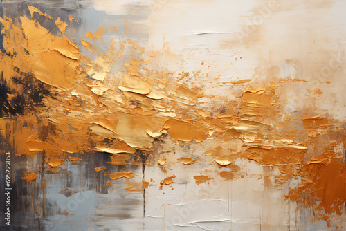 Abstract Golden Foil wall art, Golden Foil brush stroke Painting style, Oil Painting artistic artwork, for Wall art canvas printing