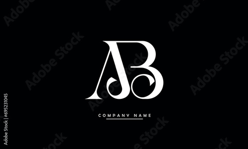 AB, BA, A B Abstract Letters Logo Monogram photo