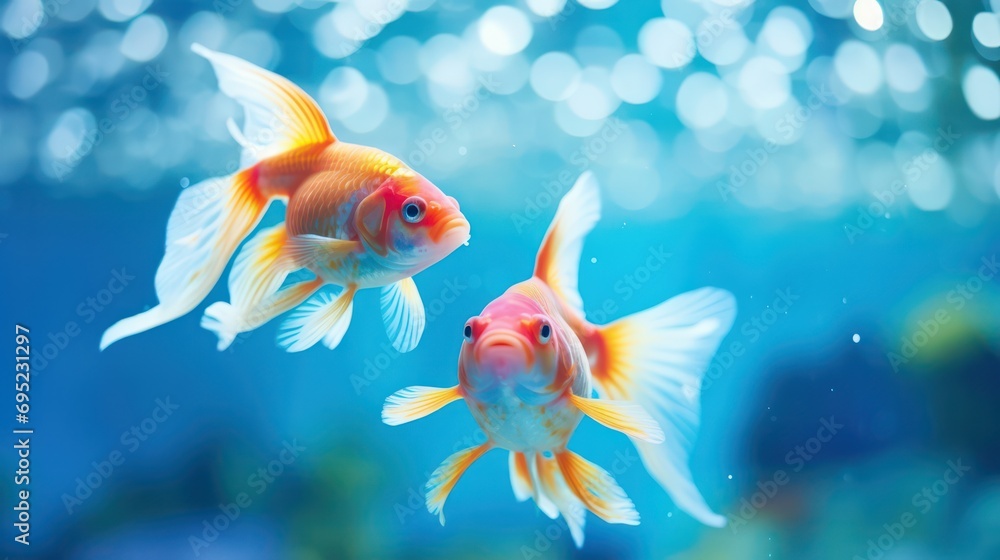 Fototapeta premium fish swimming in the aquarium