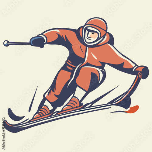 snowboarder jumping vector