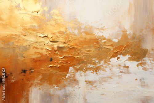 Abstract Golden Foil wall art, Golden Foil brush stroke Painting style, Oil Painting artistic artwork, for Wall art canvas printing
