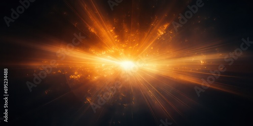 Abstract lighting , perfect for backgrounds, featuring a lens flare against a dark backdrop.