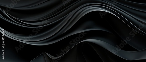 Black Fiber-like Abstract Background