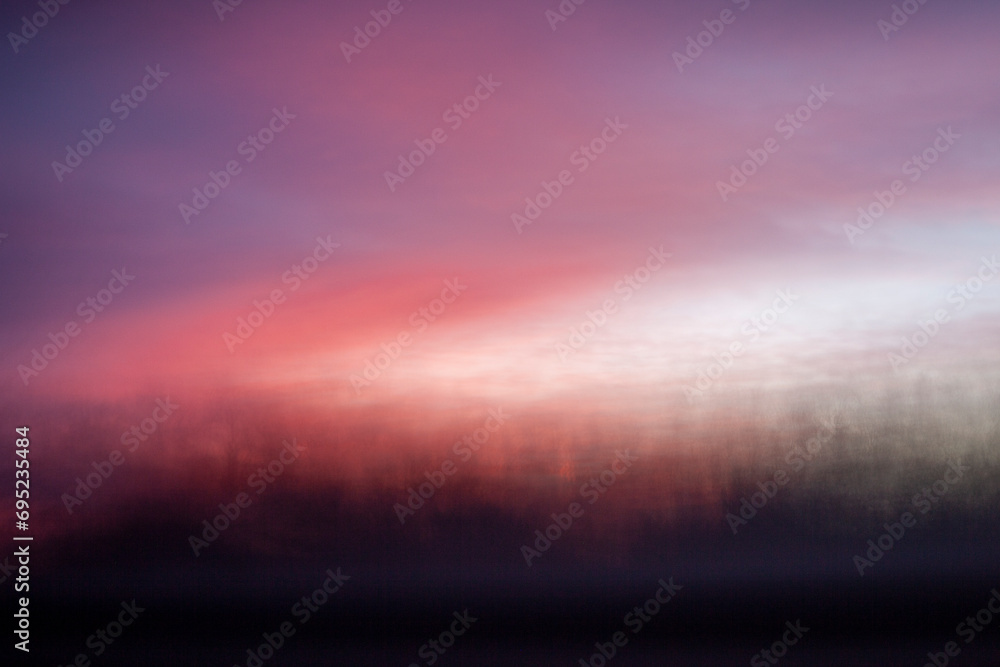 Ethereal Abstract Landscape during Sunset