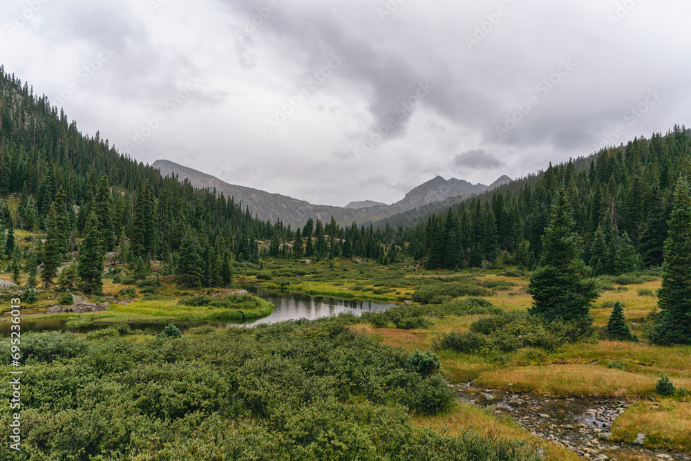 Rainy landscape in the Holy Cross Wilderness, Colorado