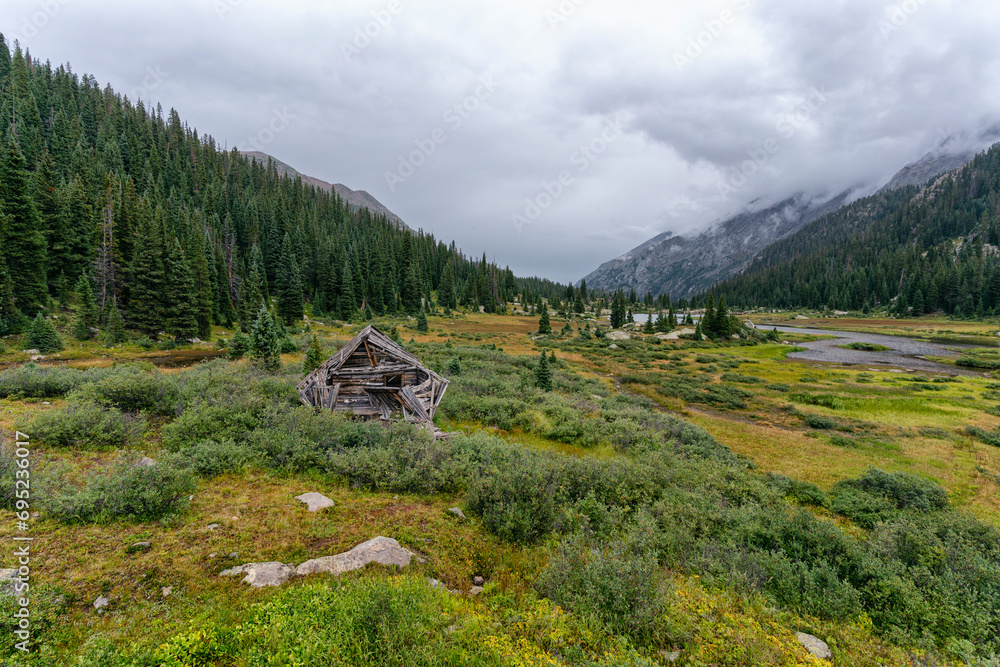 Old miners cabin in the Holy Cross Wilderness, Colorado