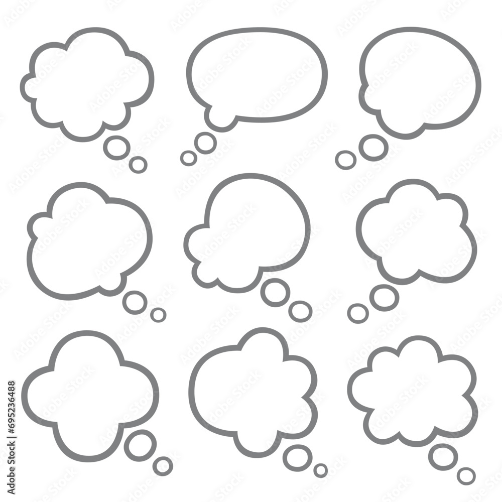 Bubble for speech set isolated on white background Bubble for speech set isolated on white background