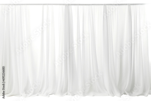 Soft Illumination Elevating Spaces with Sheer Curtain Grace Isolated On Transparent Background photo
