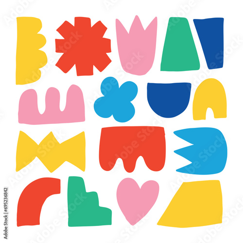abstract shape element hand drawn vector 
