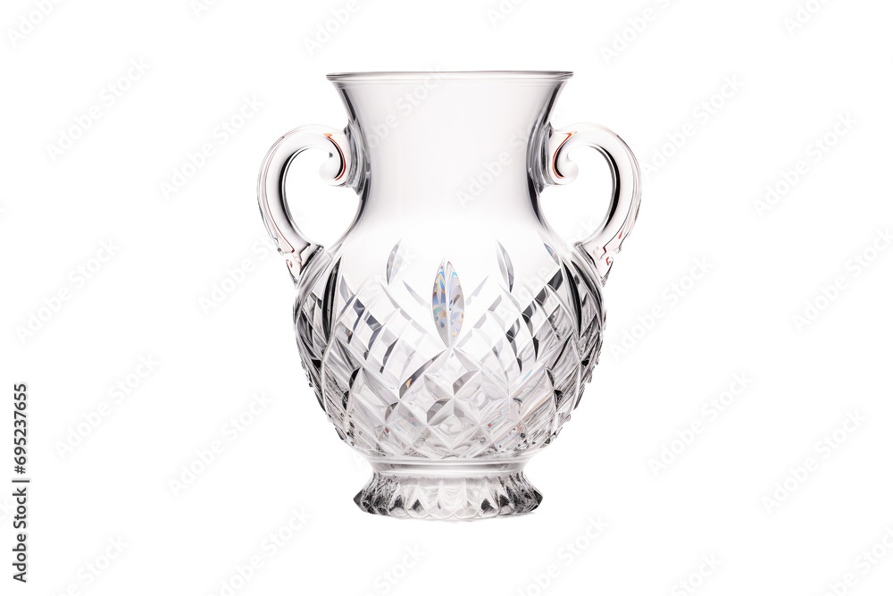 Crystal Vase on White on a transparent background