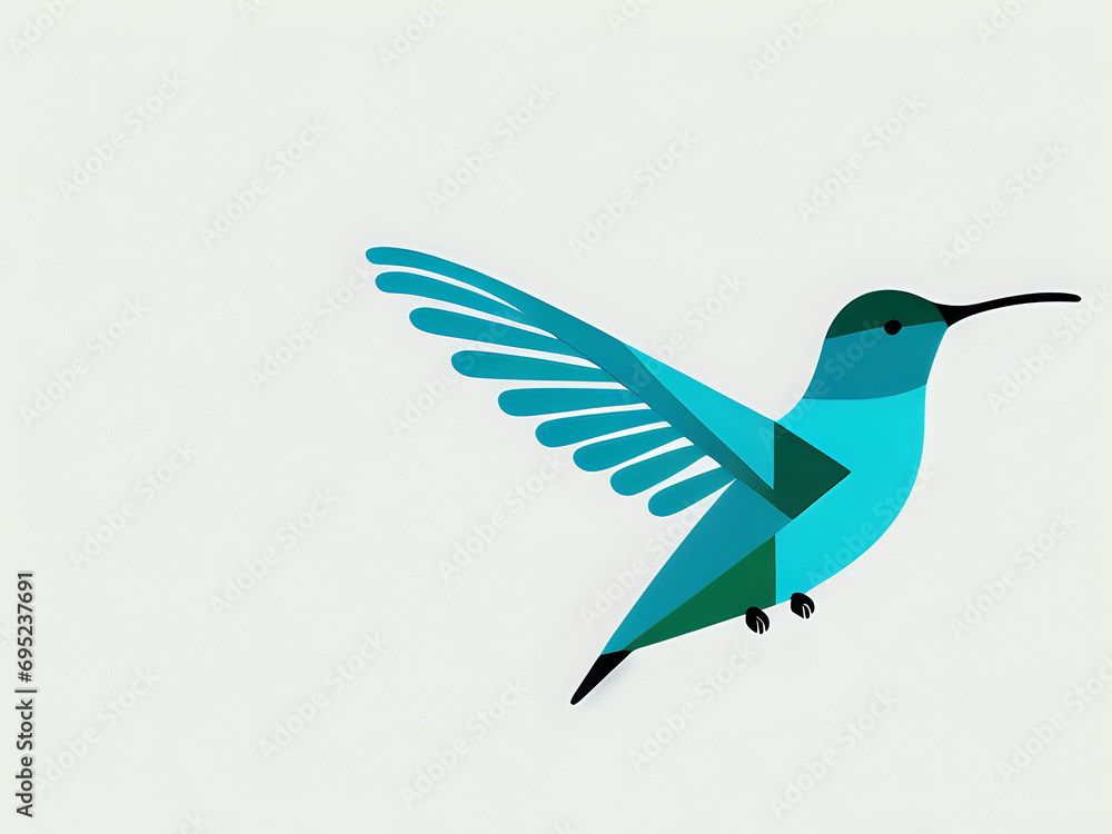 Obraz premium fliegender abstrakter Kolibri