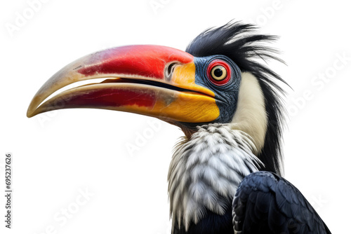 Authentic Sulu Hornbill Magnificence Isolated On Transparent Background photo