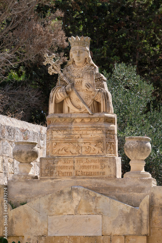 St. Agatha, the patron saint for breast cancer patients, bell-founders, firemen, nurses and torture victims, is the patroness of the island - Rabat, Malta photo