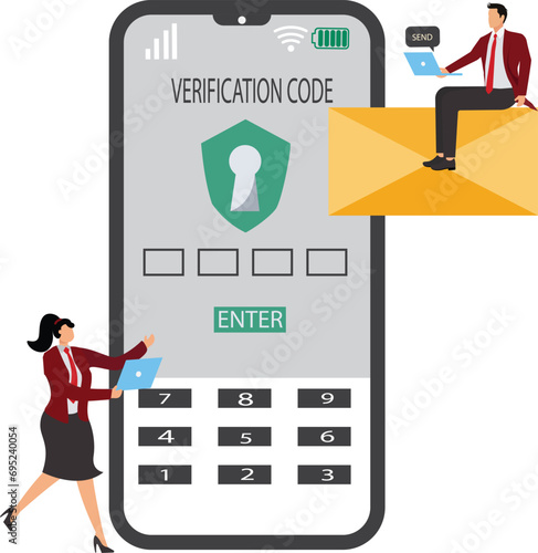 Verification pin code, security code message