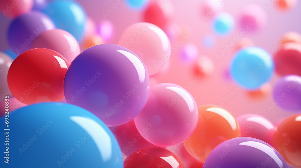 dynamic colorful bouncing balls for party festival