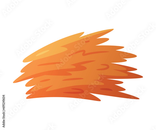 Hay Bunch as Dried Grass for Fodder Vector Illustration