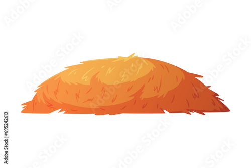 Hay Heap as Dried Grass for Fodder Vector Illustration