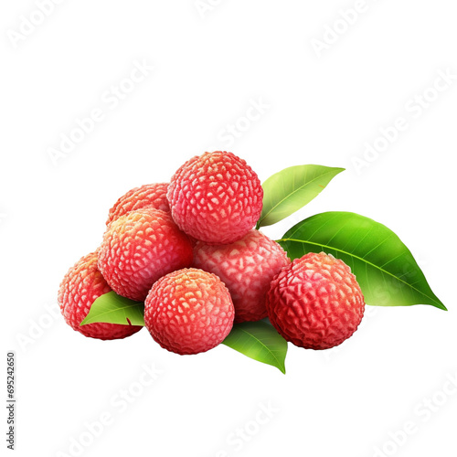 Lychee isolated on transparent background