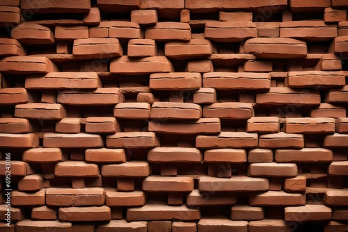 blocks in brown color abstract background 3d blocks image in full frame 