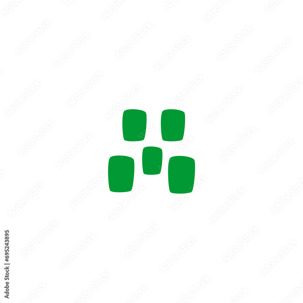 set of green vector elements vector set of green vector elements vector