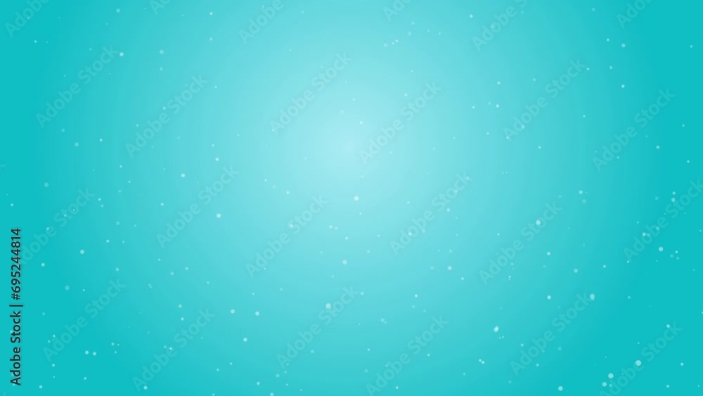 Peaceful snowfall with CG snowflakes particles, calm animation on turquoise background. Video content ready to use for winter celebration, happy holiday, greetings video cards and many more. Peaceful snowfall with CG snowflakes particles, calm animation on turquoise background. Video content ready to use for winter celebration, happy holiday, greetings video cards and many more.