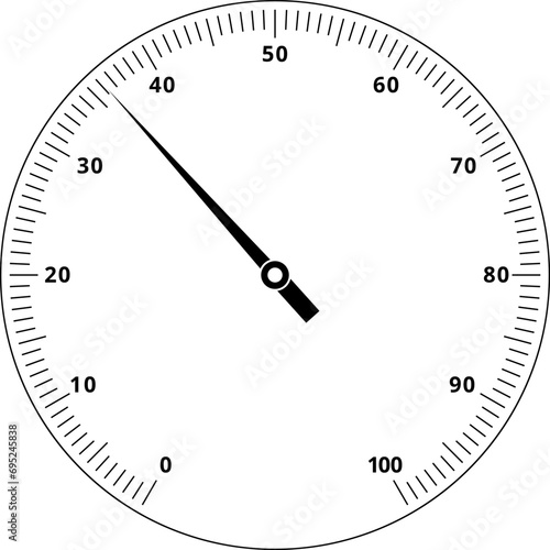 circle analog hygrometer icon vector