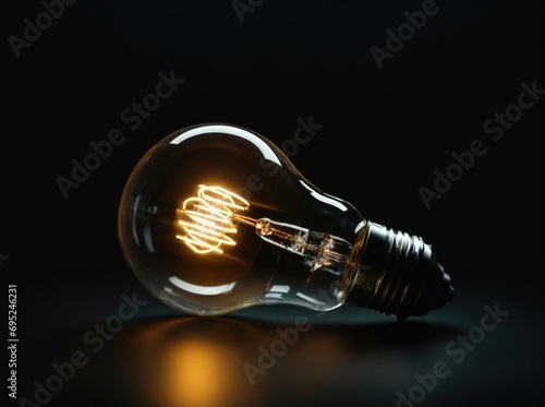 Edison's Lightbulb in Black