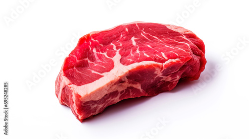 An isolated piece of meat on a white background