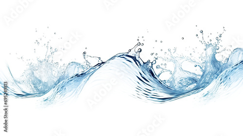 Water wave splash isolated on transparent background. photo