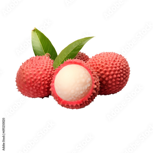 Lychee isolated on transparent background