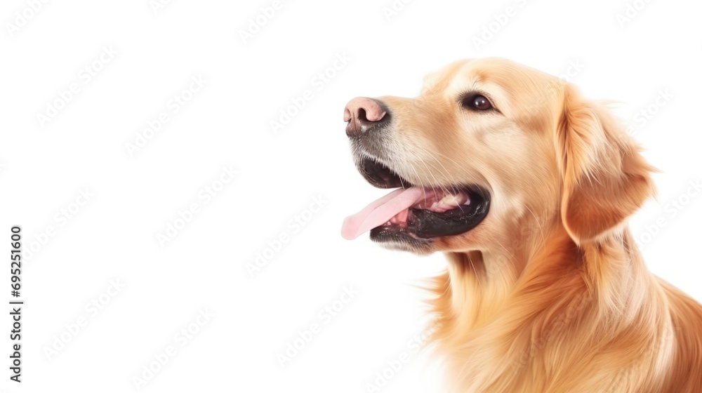 A close-up photo of a dog sticking its tongue out. Perfect for pet lovers and animal-themed designs